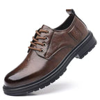 Herren Elegante Schnürschuhe mit hochwertigem Leder und rutschfester Sohle