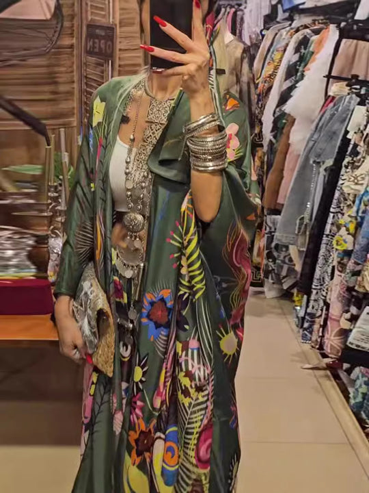 Damen Kimono mit floralen Mustern Heidi-Mode