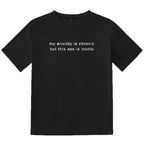 Damen T-Shirt mit kreativem Statement und lässigem Schnitt R&B