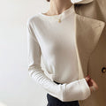 Damen Langarmshirt aus weichem Baumwollstoff mit lässigem Schnitt