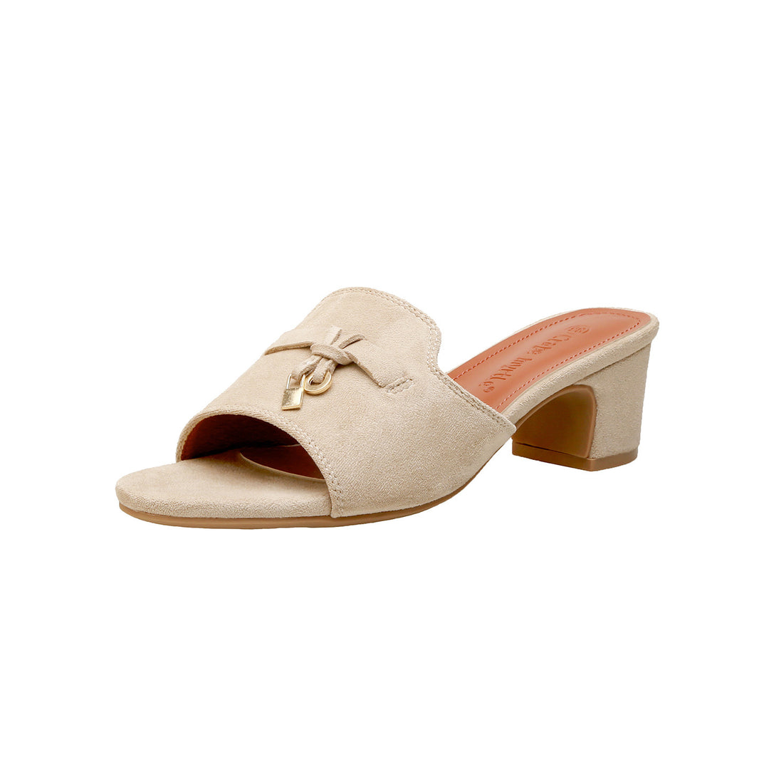 Damen Elegante Mules mit trendigem Schleifenakzent R&B