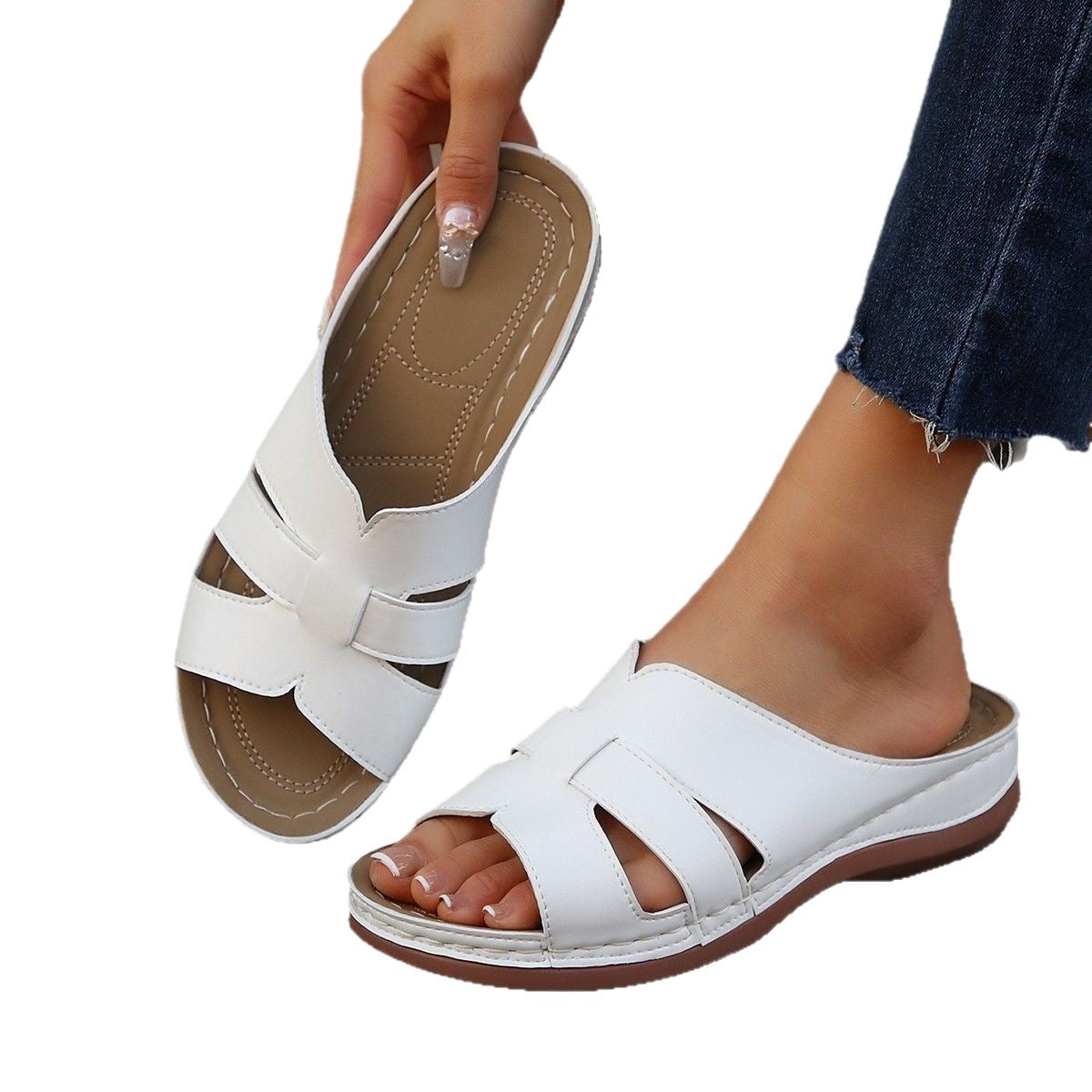 Damen Komfortable und stilvolle Clogs mit modischem Riemendesign R&B