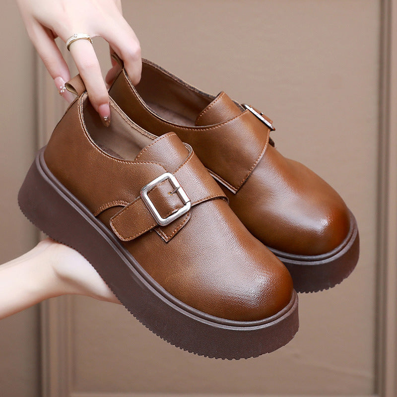 Damen Modische Schnürschuhe mit trendiger Schnallen-Optik R&B