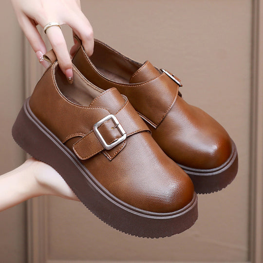 Damen Modische Schnürschuhe mit trendiger Schnallen-Optik R&B