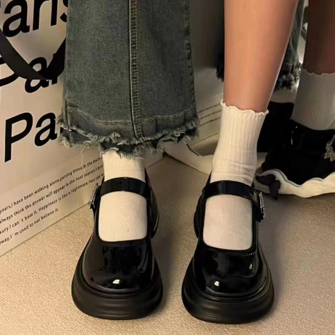Damen Modische Plateau-Pumps mit verstellbarem Riemen und stabiler Sohle R&B