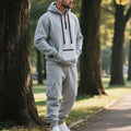 Herren sportliches Hoodie und Bundhose Set mit praktischen Taschen R&B