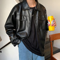 Herren Lederjacke mit Brusttaschen