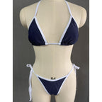 Damen Triangel-Bikini mit verstellbaren Trägern und charmantem Knoten R&B