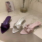 Damen elegante Sling-Sandalen mit modischem Schleifendetail und komfortabler Sohle R&B