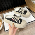 Damen lässige Slip-On Sneakers mit dicker Sohle R&B
