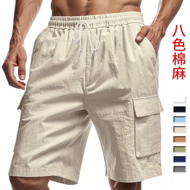 Herren Cargo-Shorts mit mehreren praktischen Taschen und elastischem Bund R&B