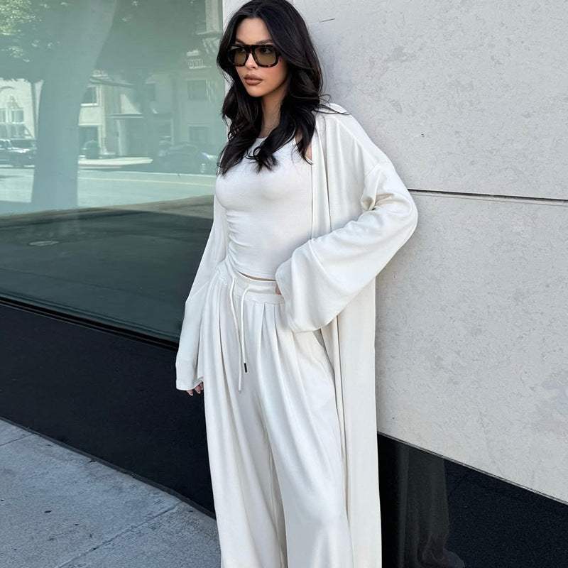 Damen Lässiges Freizeit-Ensemble mit offener Jacke R&B