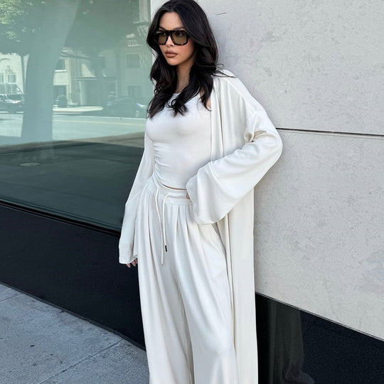 Damen Lässiges Freizeit-Ensemble mit offener Jacke R&B