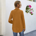 Damen Komfortable Overshirtjacke mit aufgesetzten Taschen und Knopfleiste R&B