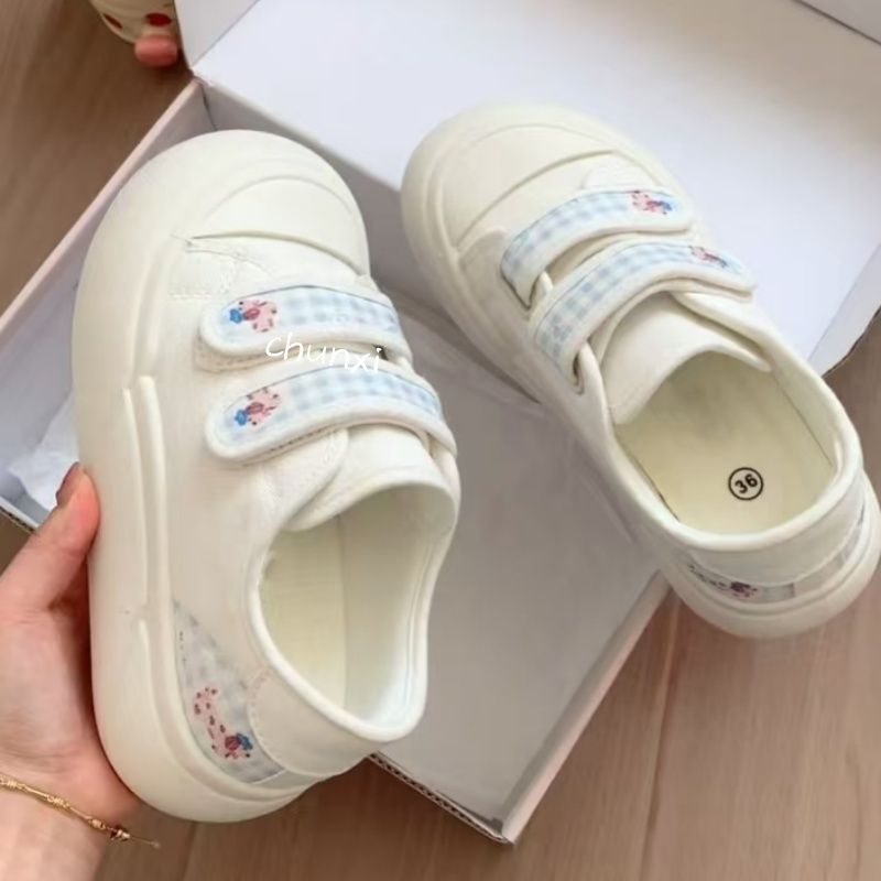Damen Sneaker mit praktischem Klettverschluss und floralem Design