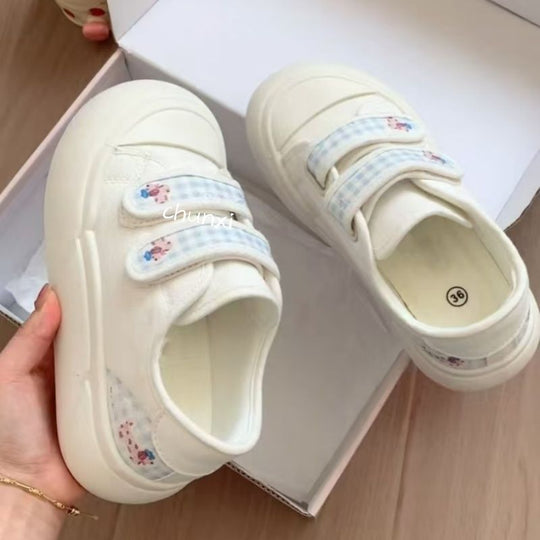 Damen Sneaker mit praktischem Klettverschluss und floralem Design R&B