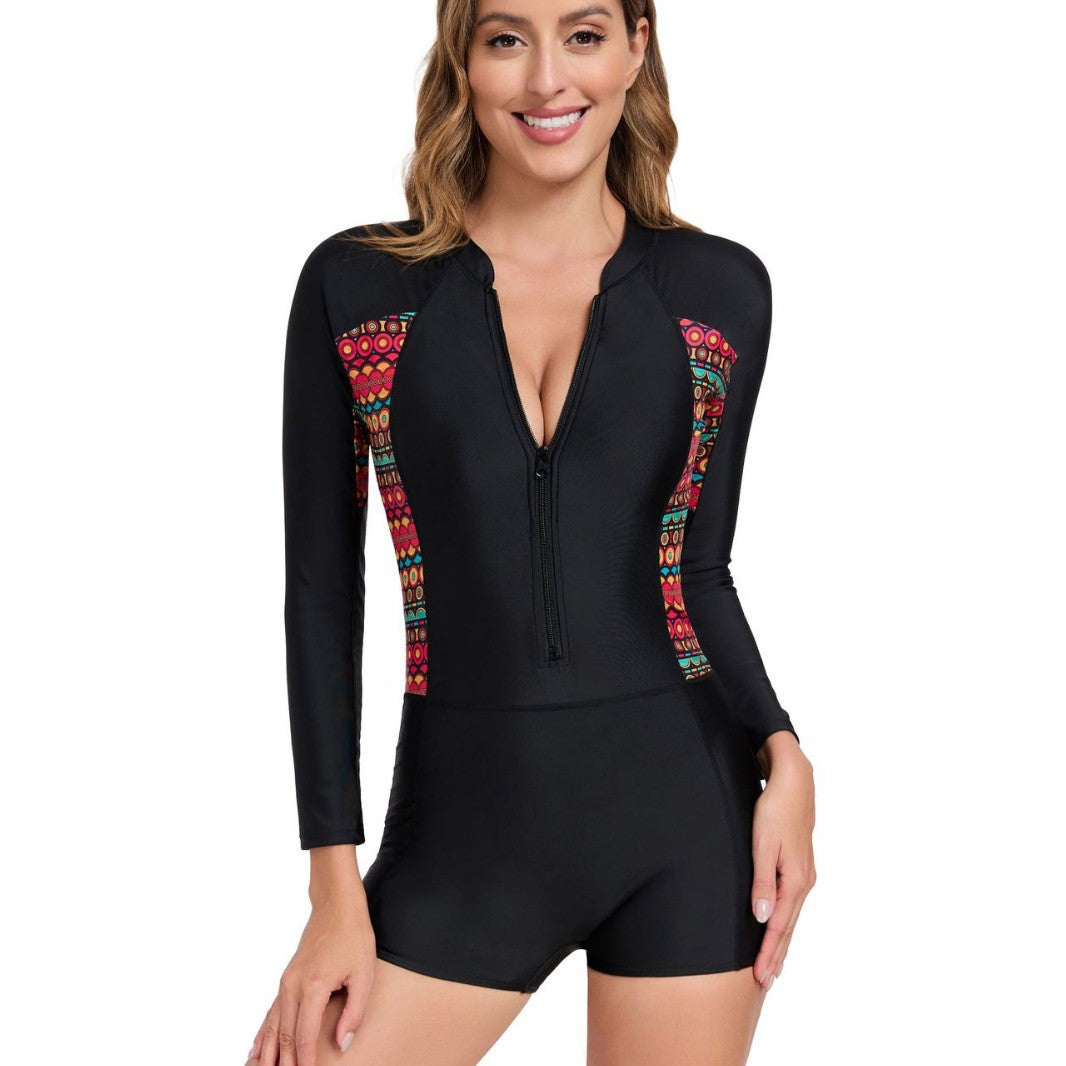 Damen Sportlicher Langarm-Surfanzug R&B