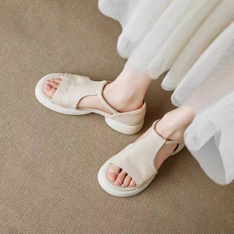 Damen modische Sandalen mit ergonomischem Fußbett und rutschfester Sohle R&B