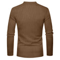 Herren Langarmshirt mit Rippstruktur und bequemem Stehkragen R&B