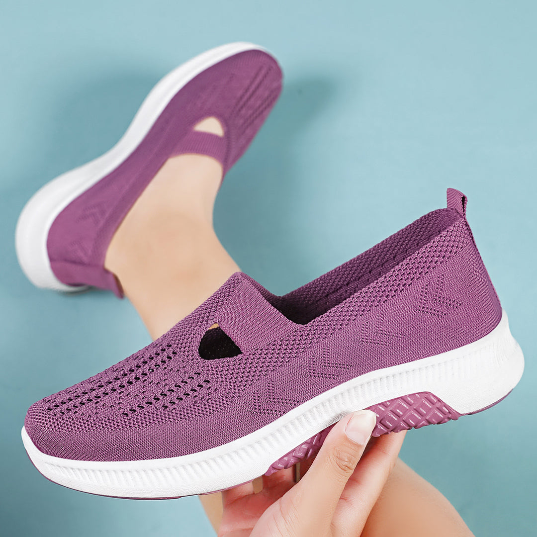 Damen Atmungsaktive Slip-On Sneakers mit elastischen Einsätzen R&B