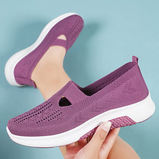 Damen Atmungsaktive Slip-On Sneakers mit elastischen Einsätzen R&B
