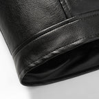 Herren warme Lammlederjacke mit gefüttertem Kragen R&B