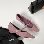 Damen elegante Ballerinas mit einem stilvollen Riemen von