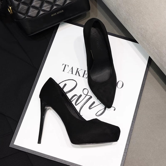 Damen spitze High Heel Pumps mit eleganter Plateausohle R&B