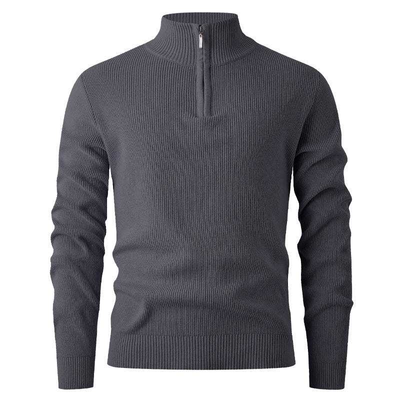 Herren Strickpullover mit Stehkragen R&B