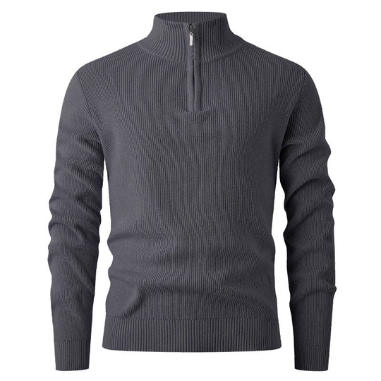 Herren Strickpullover mit Stehkragen R&B