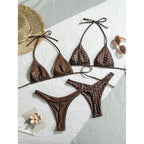 Damen Triangel-Bikini-Set mit raffinierte Details R&B
