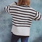 R&B | Gestreifter Strickpullover für Herbst & Winter
