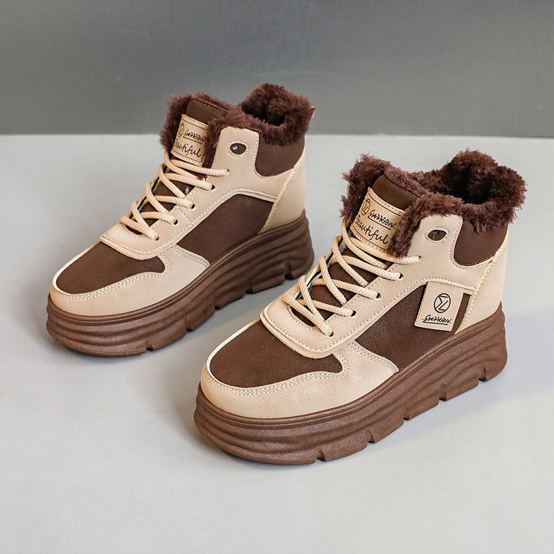 Damen Winterliche Hochstiefel mit kuscheligem Innenfutter R&B