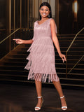 Damen Fransen Kleid R&B