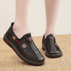 Damen Bequeme Slip-On Schuhe mit atmungsaktiver Netzstruktur und floralem Design