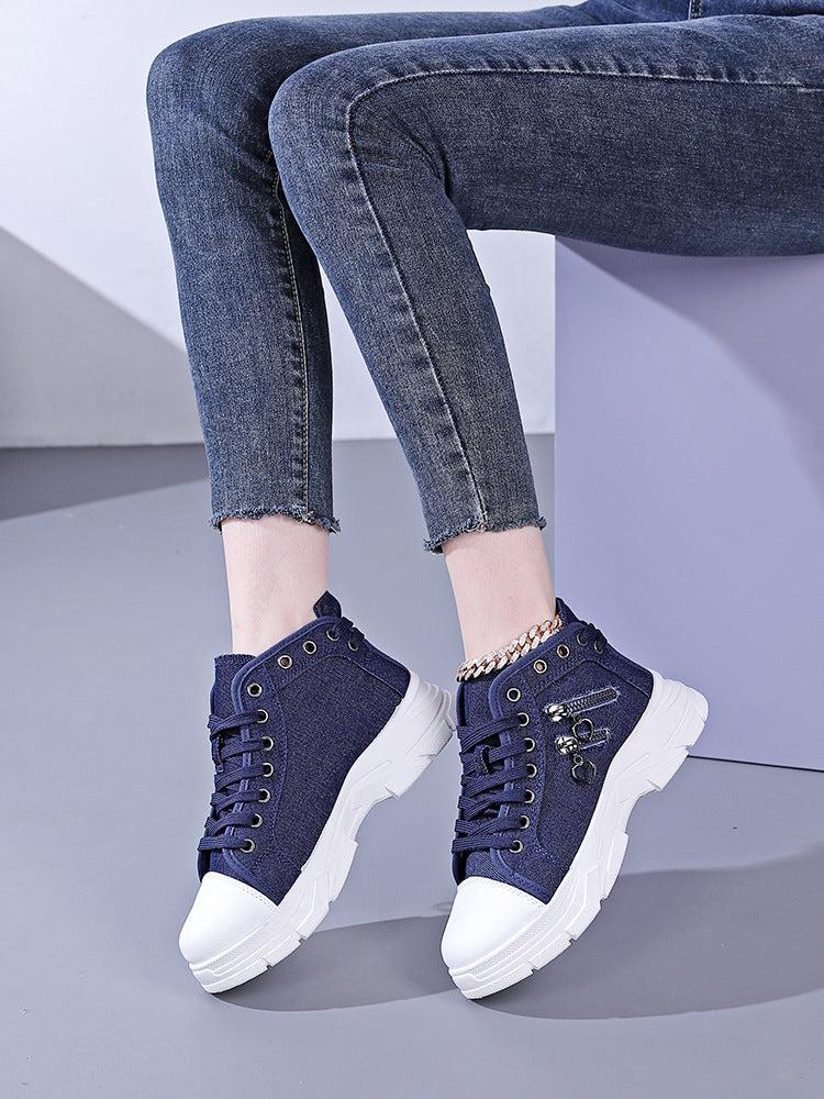 Damen modische Sneakers mit gewebtem Obermaterial und auffälligen Akzenten R&B