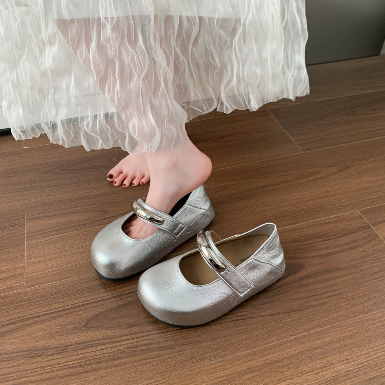 Damen Klassische Mary Jane Schuhe mit verstellbarem Riemen R&B
