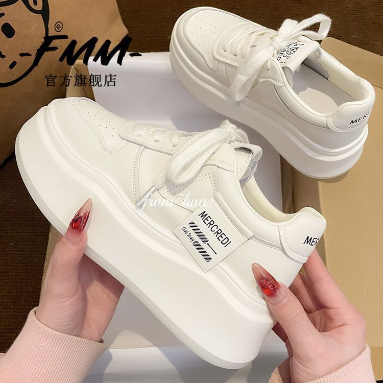 Damen modische Plateau-Sneaker mit hochwertigem Obermaterial und dämpfender Sohle R&B