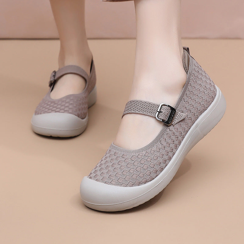 Damen Bequeme und atmungsaktive Freizeit-Schuhe mit verstellbarem Riemen R&B