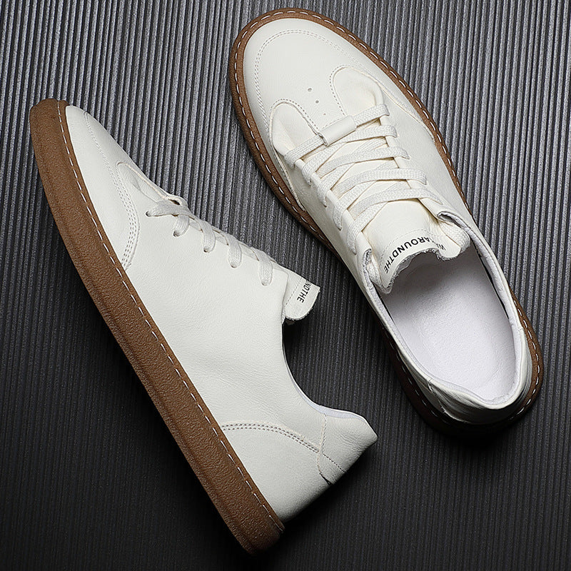 Damen lässige Leder Sneakers R&B