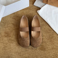 Damen Ballerinas mit modischem Riemchen und samtigem Obermaterial R&B