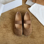 Damen Ballerinas mit modischem Riemchen und samtigem Obermaterial R&B