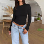 Damen Langarmshirt mit körperbetontem Schnitt R&B