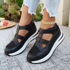 Damen Bequeme und atmungsaktive Sneakers mit Klettverschluss