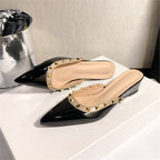 Damen spitze Mules mit Nietenverzierung R&B
