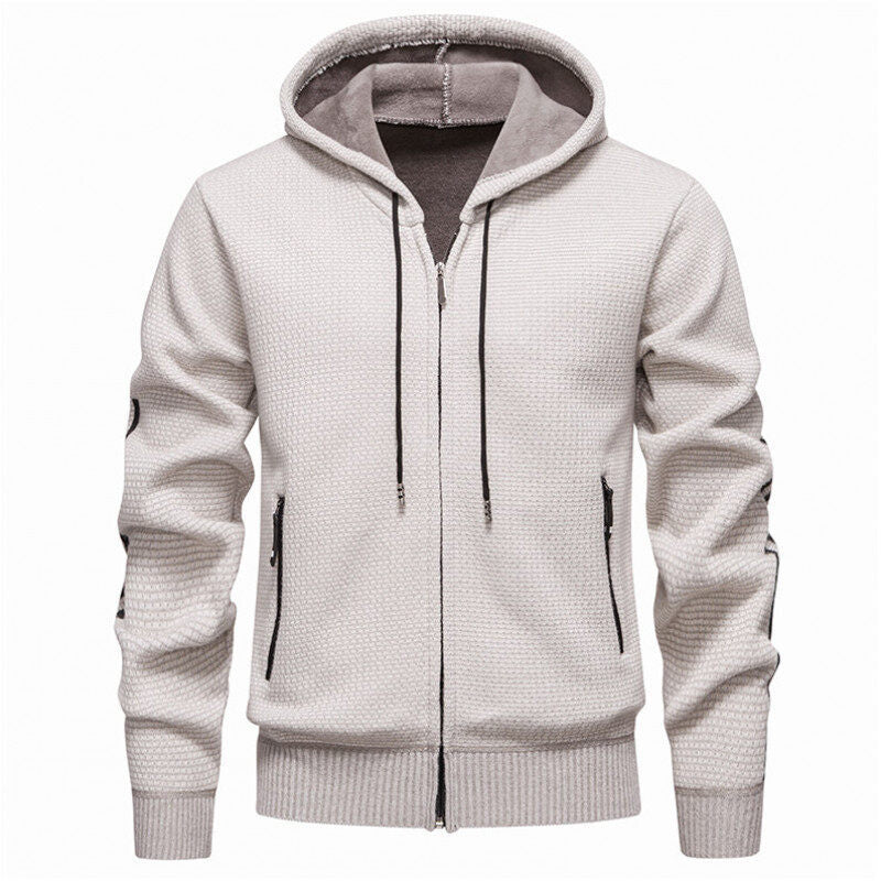 Herren Sportliche Kapuzenjacke mit innovativem Materialmix R&B