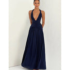 Damen Maxikleid mit raffiniertem Wickeldesign und elegantem Taillenbund R&B