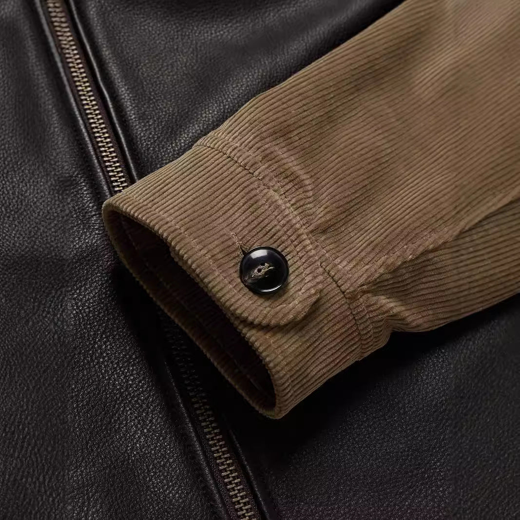 Herren modische jacke mit Cordärmel R&B