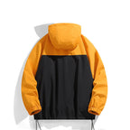 Herren winddichte Funktionsjacke mit stylischem Farbkontrast und praktischen Taschen R&B