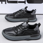 Damen Modische Leder Sneakers mit dämpfender Sohle und hohem Tragekomfort R&B